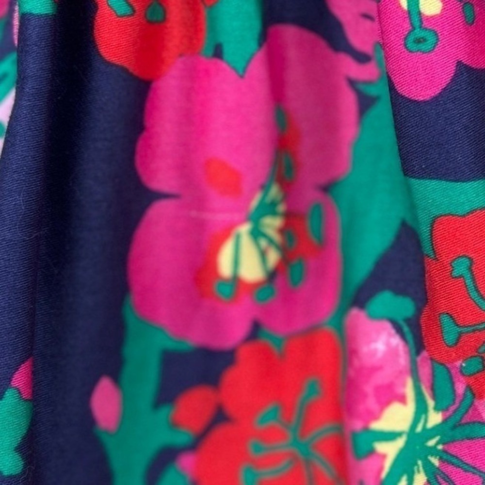 Lilly Pulitzer Lottie Strapless Fit & Flare Dress Mini Navy Cherry Mine Floral 8 - Picture 15 of 15
